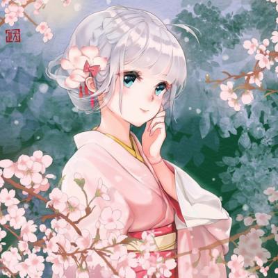 微信头像女生手绘唯美动漫 第4张